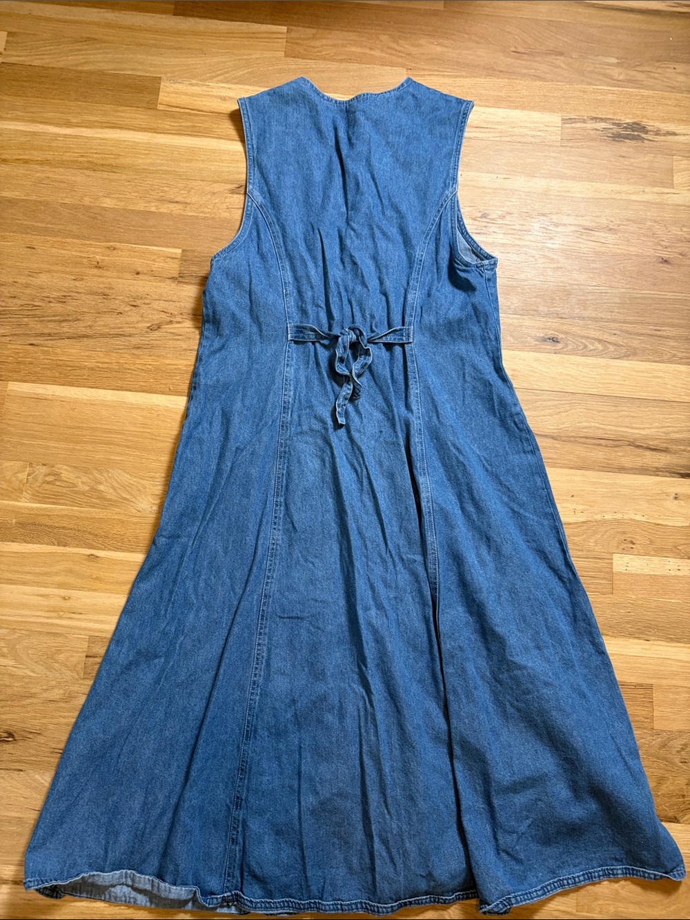 Y2K Stephanie K by Koret Dark Blue Denim Button-Front Midi Dress - Picture 14 of 15
